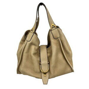 GUCCI Soft Stirrup Shoulder Bag Beige Tan One Handle
